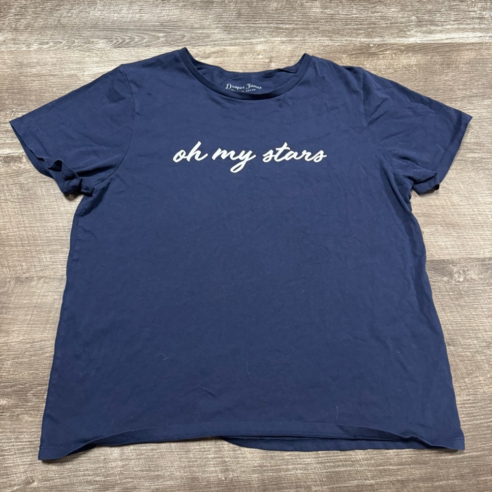 Draper James “Oh My Stars” T-Shirt Size Large 100% Cotton
